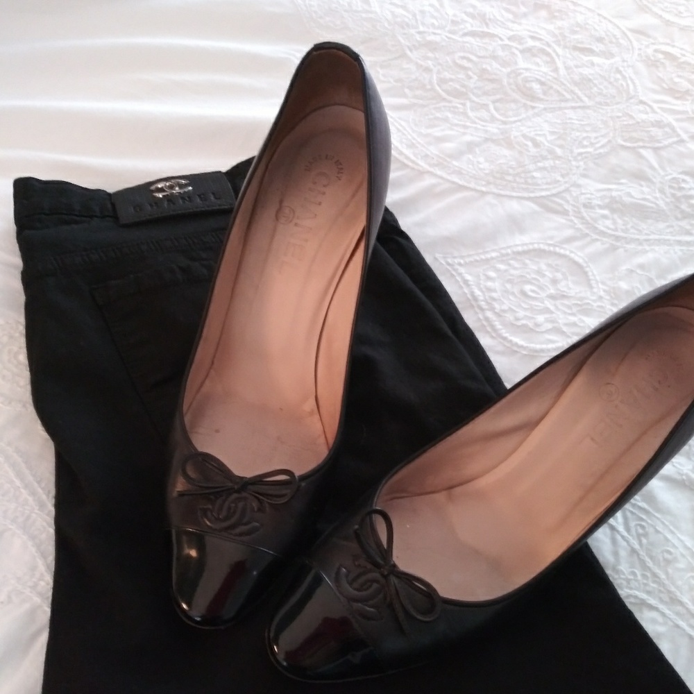 Chanel blk heels
